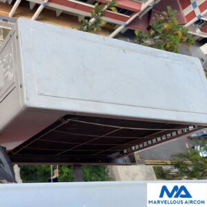 Install condenser water tray