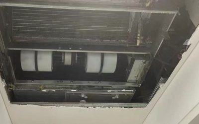 Cleaning Ceiling Ducted Aircon in Ubi