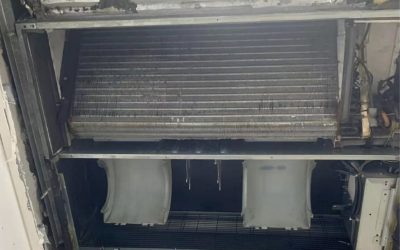 Cleaning Ceiling Ducted Aircon in Ubi