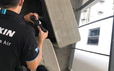 Cleaning Outdoor Condenser in Paya Lebar