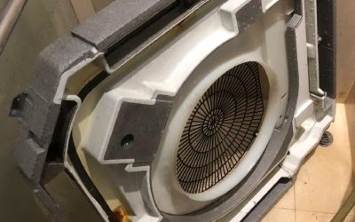 Ceiling Casette aircon Chemical Wash in Jurong