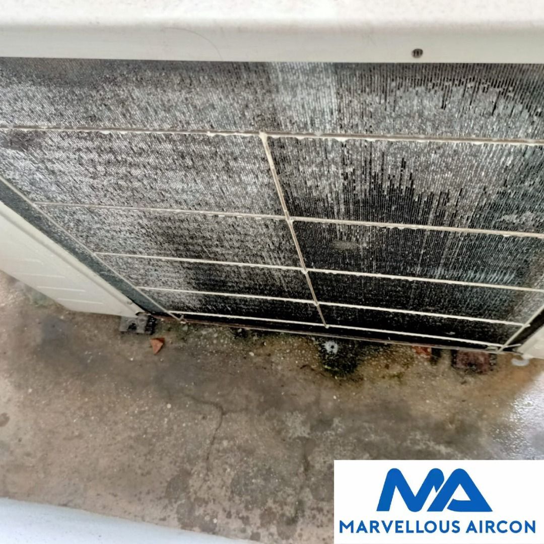 Chemical Wash Outdoor Condenser in Bedok