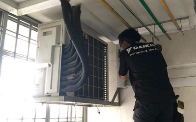 Cleaning Outdoor Condenser in Katong