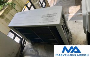 Cleaning Outdoor Condenser in Tampines